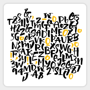 Font uppercase letters punctuation Magnet